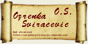 Ozrenka Sviračević vizit kartica